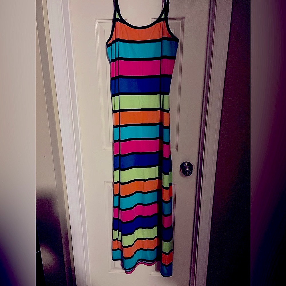 No boundaries XL rainbow printed maxi